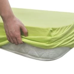 2 Draps-housses Vert Pomme En Jersey De Coton 140 X 200 - 160 X 200 Cm -Magasin De Meubles De Chambre À Coucher 2 draps housses vert pomme en jersey de coton 140 x 200 160 x 200 cm 8718475923855 586004