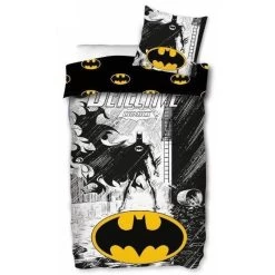 BATMAN Parure De Lit En Coton - 140x200 Cm + Taie 63x63 Cm