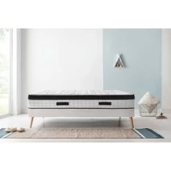 BOBOCHIC Matelas COCOONING 140x190 Cm - 26 Cm - Mémoire De Forme - Ferme - Anti Acariens Et Anti Bactériens -Magasin De Meubles De Chambre À Coucher bobochic matelas cocooning 140x190 cm 26 cm memoire de forme ferme anti acariens et anti bacteriens 8436587165665 535611