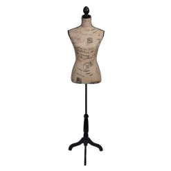 Buste De Couture Mannequin De Femme Marron Et Noir Jute