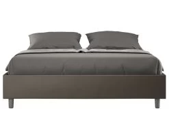 Cadre De Lit 140x190 Cm Simili Cuir Marron Agora