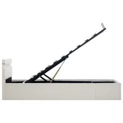 Cadre De Lit à Rangement Avec LED Blanc Similicuir 90x200 Cm 20 Cadre De Lit à Rangement Avec LED Blanc Similicuir 90x200 Cm -Magasin De Meubles De Chambre À Coucher cadre de lit a rangement avec led blanc similicuir 90x200 cm 3666722495554 632662