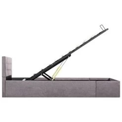 Cadre De Lit à Stockage Hydraulique Taupe Tissu 90x200 Cm 17 Cadre De Lit à Stockage Hydraulique Taupe Tissu 90x200 Cm -Magasin De Meubles De Chambre À Coucher cadre de lit a stockage hydraulique taupe tissu 90x200 cm 3666722495295 633281