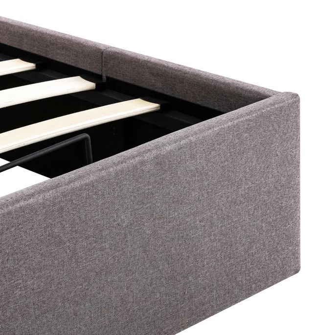 Cadre De Lit à Stockage Hydraulique Taupe Tissu 90x200 Cm 11 Cadre De Lit à Stockage Hydraulique Taupe Tissu 90x200 Cm – Image 9