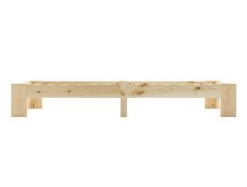 Cadre De Lit Adulte Pin Massif Clair Samba 100x200 Cm -Magasin De Meubles De Chambre À Coucher cadre de lit adulte pin massif clair samba 100x200 cm 3666722557375 386851