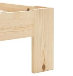 Cadre De Lit Adulte Pin Massif Clair Samba 100x200 Cm -Magasin De Meubles De Chambre À Coucher cadre de lit adulte pin massif clair samba 100x200 cm 3666722557375 386852