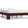 Cadre De Lit Adulte Pin Massif Marron Samba 140x200 Cm -Magasin De Meubles De Chambre À Coucher cadre de lit adulte pin massif marron samba 140x200 cm 3666722557931 386349
