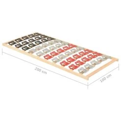 Cadre De Lit Avec 12 Lattes Et Supports 100x200 Cm 13 Cadre De Lit Avec 12 Lattes Et Supports 100x200 Cm -Magasin De Meubles De Chambre À Coucher cadre de lit avec 12 lattes et supports 100x200 cm 3666722289870 1030092