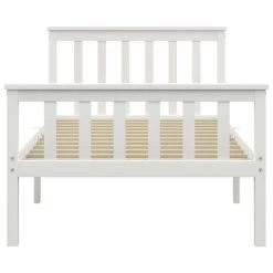 Cadre De Lit Avec 2 Tiroirs Blanc Bois De Pin Massif 90x200 Cm 5 -Magasin De Meubles De Chambre À Coucher cadre de lit avec 2 tiroirs blanc bois de pin massif 90x200 cm 3666722171687 1228031