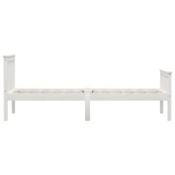 Cadre De Lit Avec 2 Tiroirs Blanc Bois De Pin Massif 90x200 Cm 5 -Magasin De Meubles De Chambre À Coucher cadre de lit avec 2 tiroirs blanc bois de pin massif 90x200 cm 3666722171687 1228032