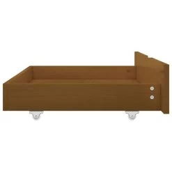 Cadre De Lit Avec 2 Tiroirs Marron Miel Bois De Pin 100x200 Cm 2 -Magasin De Meubles De Chambre À Coucher cadre de lit avec 2 tiroirs marron miel bois de pin 100x200 cm 3666722432771 813847