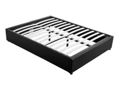 Cadre De Lit Avec Coffre Simili Cuir Noir Lola 140x190 Cm -Magasin De Meubles De Chambre À Coucher cadre de lit avec coffre simili cuir noir lola 140x190 cm 3700538221225 255467