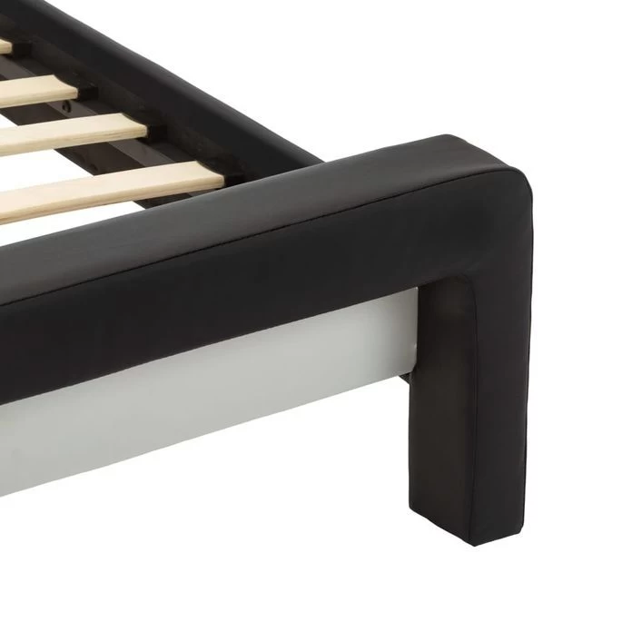 Cadre De Lit Avec LED Noir Et Blanc Similicuir 120 X 200 Cm 3 10 Cadre De Lit Avec LED Noir Et Blanc Similicuir 120 X 200 Cm 3 – Image 8