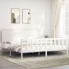 Cadre De Lit Avec Tête De Lit Blanc Super King Bois Massif 2 Cadre De Lit Avec Tête De Lit Blanc Super King Bois Massif -Magasin De Meubles De Chambre À Coucher cadre de lit avec tete de lit blanc super king bois massif 3666722941273 1513941