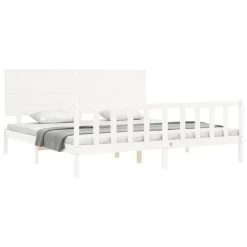 Cadre De Lit Avec Tête De Lit Blanc Super King Bois Massif 17 Cadre De Lit Avec Tête De Lit Blanc Super King Bois Massif -Magasin De Meubles De Chambre À Coucher cadre de lit avec tete de lit blanc super king bois massif 3666722941273 1513944