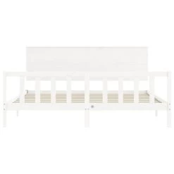 Cadre De Lit Avec Tête De Lit Blanc Super King Bois Massif 19 Cadre De Lit Avec Tête De Lit Blanc Super King Bois Massif -Magasin De Meubles De Chambre À Coucher cadre de lit avec tete de lit blanc super king bois massif 3666722941273 1513946
