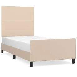 Magasin De Meubles De Chambre À Coucher -Magasin De Meubles De Chambre À Coucher cadre de lit avec tete de lit cappuccino 100x200 cm similicuir 3666722900706 1484338