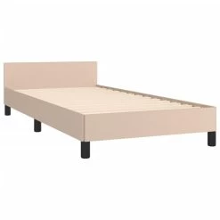 Cadre De Lit Avec Tête De Lit Cappuccino 100x200 Cm Similicuir -Magasin De Meubles De Chambre À Coucher cadre de lit avec tete de lit cappuccino 100x200 cm similicuir 3666722900706 1484341