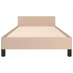 Cadre De Lit Avec Tête De Lit Cappuccino 100x200 Cm Similicuir -Magasin De Meubles De Chambre À Coucher cadre de lit avec tete de lit cappuccino 100x200 cm similicuir 3666722900706 1484342
