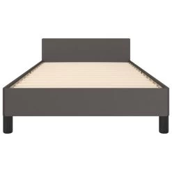 Cadre De Lit Avec Tête De Lit Gris 80x200 Cm Similicuir -Magasin De Meubles De Chambre À Coucher cadre de lit avec tete de lit gris 80x200 cm similicuir 3666722939225 1500156