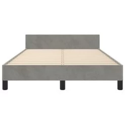 Cadre De Lit Avec Tête De Lit Gris Clair 120x200 Cm -Magasin De Meubles De Chambre À Coucher cadre de lit avec tete de lit gris clair 120x200 cm 3666722900423 1478315