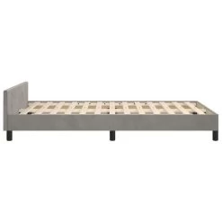 Cadre De Lit Avec Tête De Lit Gris Clair 120x200 Cm -Magasin De Meubles De Chambre À Coucher cadre de lit avec tete de lit gris clair 120x200 cm 3666722900423 1478316