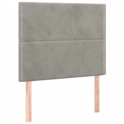 Cadre De Lit Avec Tête De Lit Gris Clair 120x200 Cm -Magasin De Meubles De Chambre À Coucher cadre de lit avec tete de lit gris clair 120x200 cm 3666722900423 1478318
