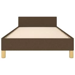 Cadre De Lit Avec Tête De Lit Marron Foncé 90x190 Cm Tissu -Magasin De Meubles De Chambre À Coucher cadre de lit avec tete de lit marron fonce 90x190 cm tissu 3666722845618 1448707