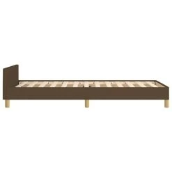 Cadre De Lit Avec Tête De Lit Marron Foncé 90x190 Cm Tissu -Magasin De Meubles De Chambre À Coucher cadre de lit avec tete de lit marron fonce 90x190 cm tissu 3666722845618 1448708