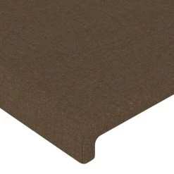 Cadre De Lit Avec Tête De Lit Marron Foncé 90x190 Cm Tissu -Magasin De Meubles De Chambre À Coucher cadre de lit avec tete de lit marron fonce 90x190 cm tissu 3666722845618 1448710
