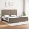 Cadre De Lit Avec Tête De Lit Taupe 200x200 Cm Tissu -Magasin De Meubles De Chambre À Coucher cadre de lit avec tete de lit taupe 200x200 cm tissu 3666722900676 1484313