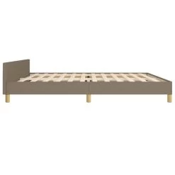 Cadre De Lit Avec Tête De Lit Taupe 200x200 Cm Tissu -Magasin De Meubles De Chambre À Coucher cadre de lit avec tete de lit taupe 200x200 cm tissu 3666722900676 1484319
