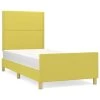 Cadre De Lit Avec Tête De Lit Vert 80x200 Cm Tissu -Magasin De Meubles De Chambre À Coucher cadre de lit avec tete de lit vert 80x200 cm tissu 3666722843577 1447224
