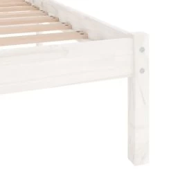 Cadre De Lit Blanc Bois De Pin Massif 150x200 Cm Natura -Magasin De Meubles De Chambre À Coucher cadre de lit blanc bois de pin massif 150x200 cm natura 3666722139489 1314352