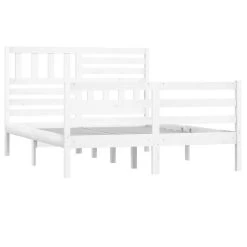 Cadre De Lit Blanc Bois Massif 135x190 Cm Double 6 13 Cadre De Lit Blanc Bois Massif 135x190 Cm Double 6 -Magasin De Meubles De Chambre À Coucher cadre de lit blanc bois massif 135x190 cm double 3666722741309 1438545
