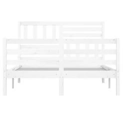 Cadre De Lit Blanc Bois Massif 135x190 Cm Double 6 14 Cadre De Lit Blanc Bois Massif 135x190 Cm Double 6 -Magasin De Meubles De Chambre À Coucher cadre de lit blanc bois massif 135x190 cm double 3666722741309 1438546