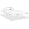 Cadre De Lit Blanc Métal 120 X 200 Cm 8 -Magasin De Meubles De Chambre À Coucher cadre de lit blanc metal 120 x 200 cm 8719883989266 628879