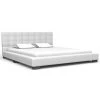 Cadre De Lit Blanc Similicuir 135x190 Cm 2 -Magasin De Meubles De Chambre À Coucher cadre de lit blanc similicuir 135x190 cm 8719883579825 787821