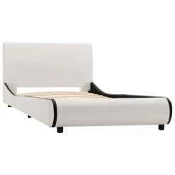 Cadre De Lit Blanc Similicuir 90 X 200 Cm 5 -Magasin De Meubles De Chambre À Coucher cadre de lit blanc similicuir 90 x 200 cm 8719883699219 630788