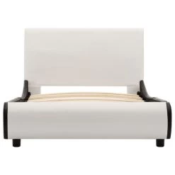 Cadre De Lit Blanc Similicuir 90 X 200 Cm 5 -Magasin De Meubles De Chambre À Coucher cadre de lit blanc similicuir 90 x 200 cm 8719883699219 630789