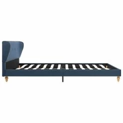 Cadre De Lit Bleu Tissu 135x190 Cm -Magasin De Meubles De Chambre À Coucher cadre de lit bleu tissu 135x190 cm 8719883579337 787753