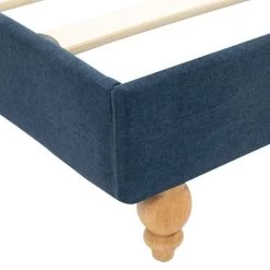 Cadre De Lit Bleu Tissu 135x190 Cm -Magasin De Meubles De Chambre À Coucher cadre de lit bleu tissu 135x190 cm 8719883579337 787755