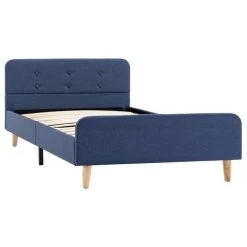 Cadre De Lit Bleu Tissu 90 X 200 Cm 8 -Magasin De Meubles De Chambre À Coucher cadre de lit bleu tissu 90 x 200 cm 8719883698373 630275