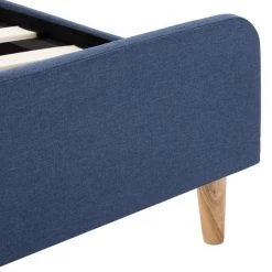 Cadre De Lit Bleu Tissu 90 X 200 Cm 8 -Magasin De Meubles De Chambre À Coucher cadre de lit bleu tissu 90 x 200 cm 8719883698373 630277