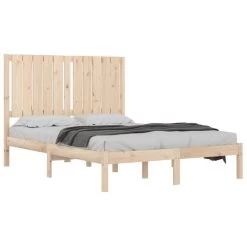 Cadre De Lit Bois Massif 120x190 Cm Petit Double 3 -Magasin De Meubles De Chambre À Coucher cadre de lit bois massif 120x190 cm petit double 3666722743761 1432271