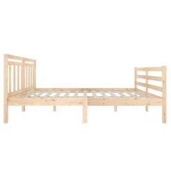 Cadre De Lit Bois Massif 135x190 Cm Double 2 -Magasin De Meubles De Chambre À Coucher cadre de lit bois massif 135x190 cm double 3666722622653 1395314