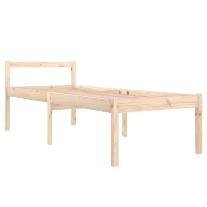 Cadre De Lit Bois Massif 75x190 Cm Petit Simple 5 Cadre De Lit Bois Massif 75x190 Cm Petit Simple – Image 3