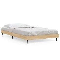 Cadre De Lit Chêne Sonoma 90x190 Cm Bois D'ingénierie -Magasin De Meubles De Chambre À Coucher cadre de lit chene sonoma 90x190 cm bois d ingenierie 8720845797898 1516284
