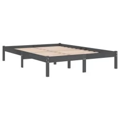 Cadre De Lit Gris Bois De Pin Massif 140x190 Cm Natura -Magasin De Meubles De Chambre À Coucher cadre de lit gris bois de pin massif 140x190 cm natura 3666722139526 1314317