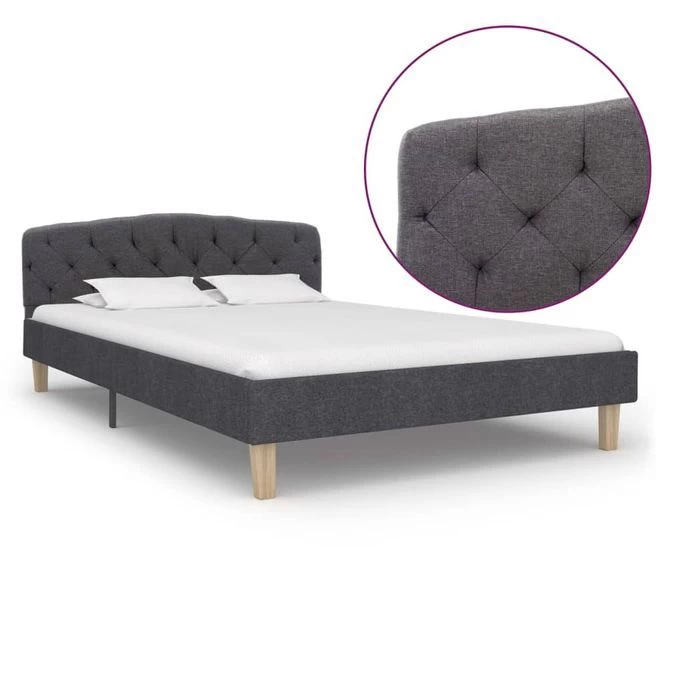 Cadre De Lit Gris Foncé Tissu 120 X 200 Cm 9 3 Cadre De Lit Gris Foncé Tissu 120 X 200 Cm 9